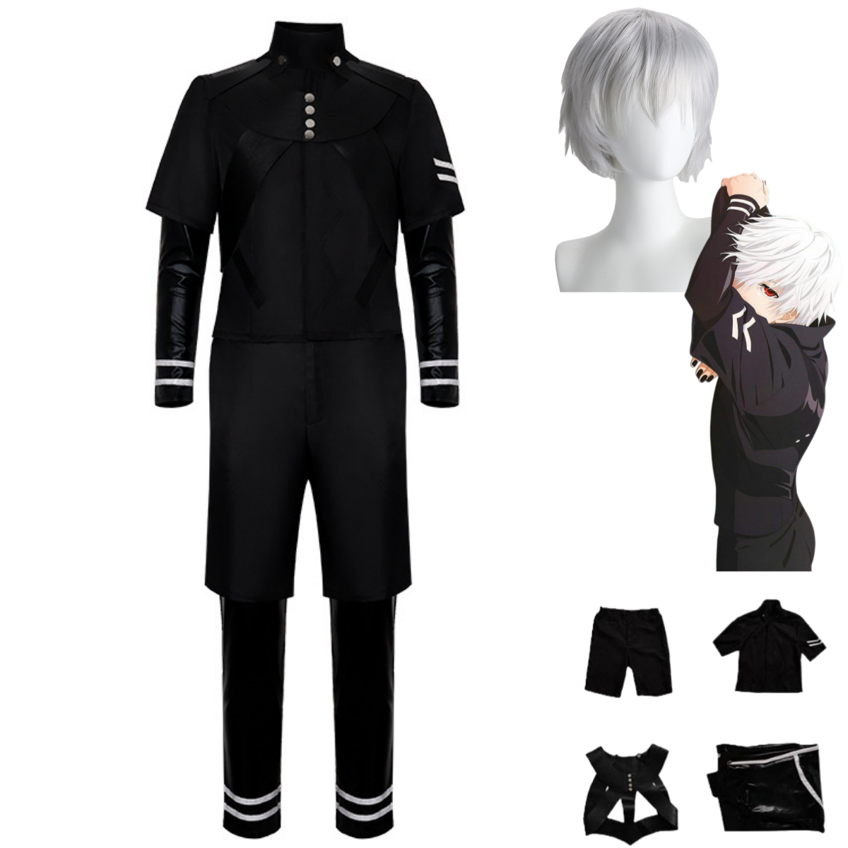 Men'S Accessories With Suits - Anime Tokyo Ghoul Kaneki Ken Cosplay
