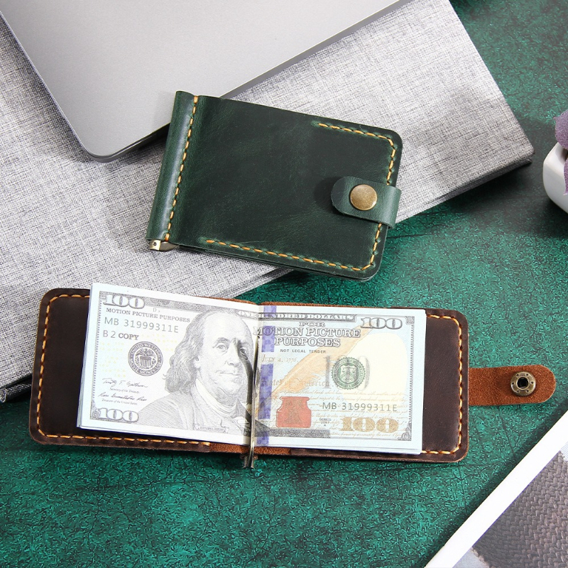 Crazy Horse Leather Money Clip - مراجعة Money Clip Slim وسعره