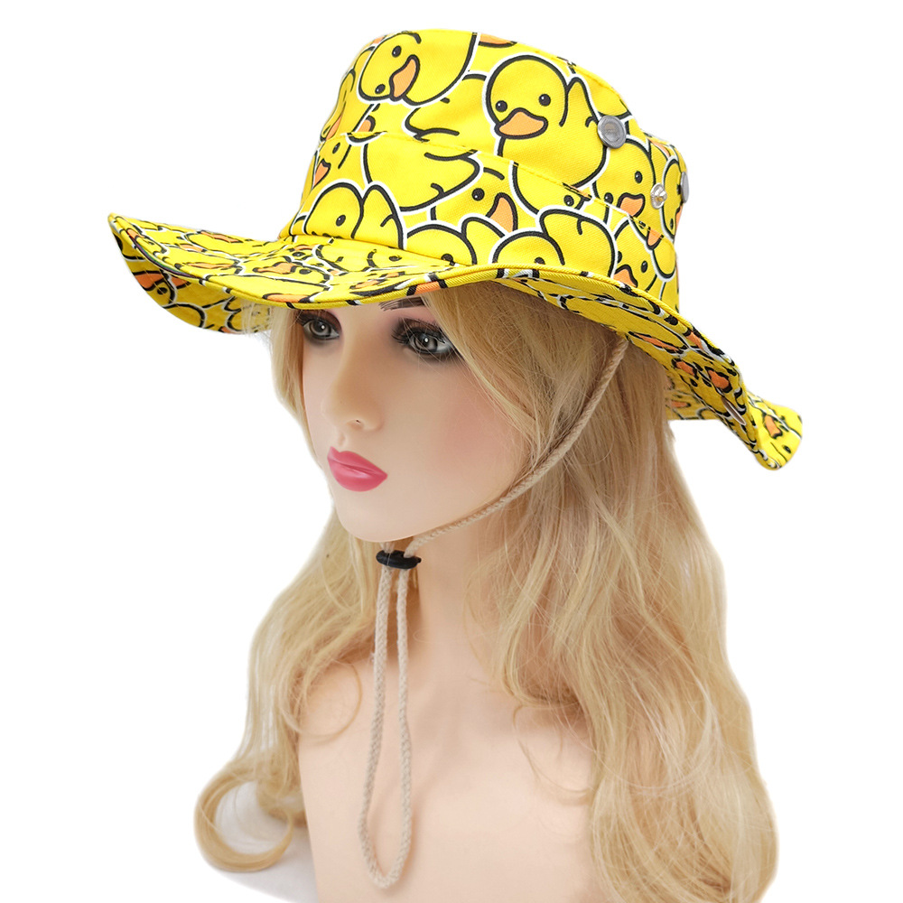 Cute Yellow Duck Cartoon Bucke - مراجعة Men'S Yellow Accessories وسعره