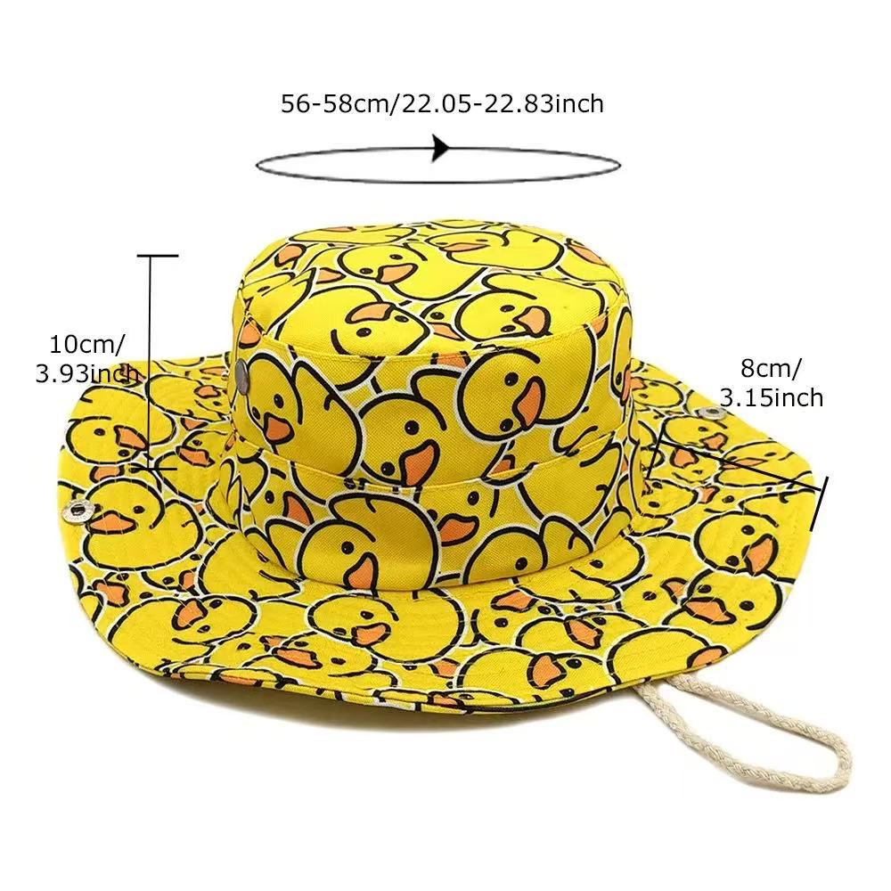 Cute Yellow Duck Cartoon Bucke - مراجعة Men'S Yellow Accessories وسعره