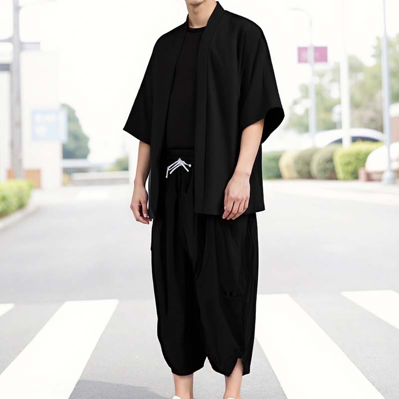 Men's Japanese Black Kimono Ja - مراجعة Men'S Kimono Accessories وسعره