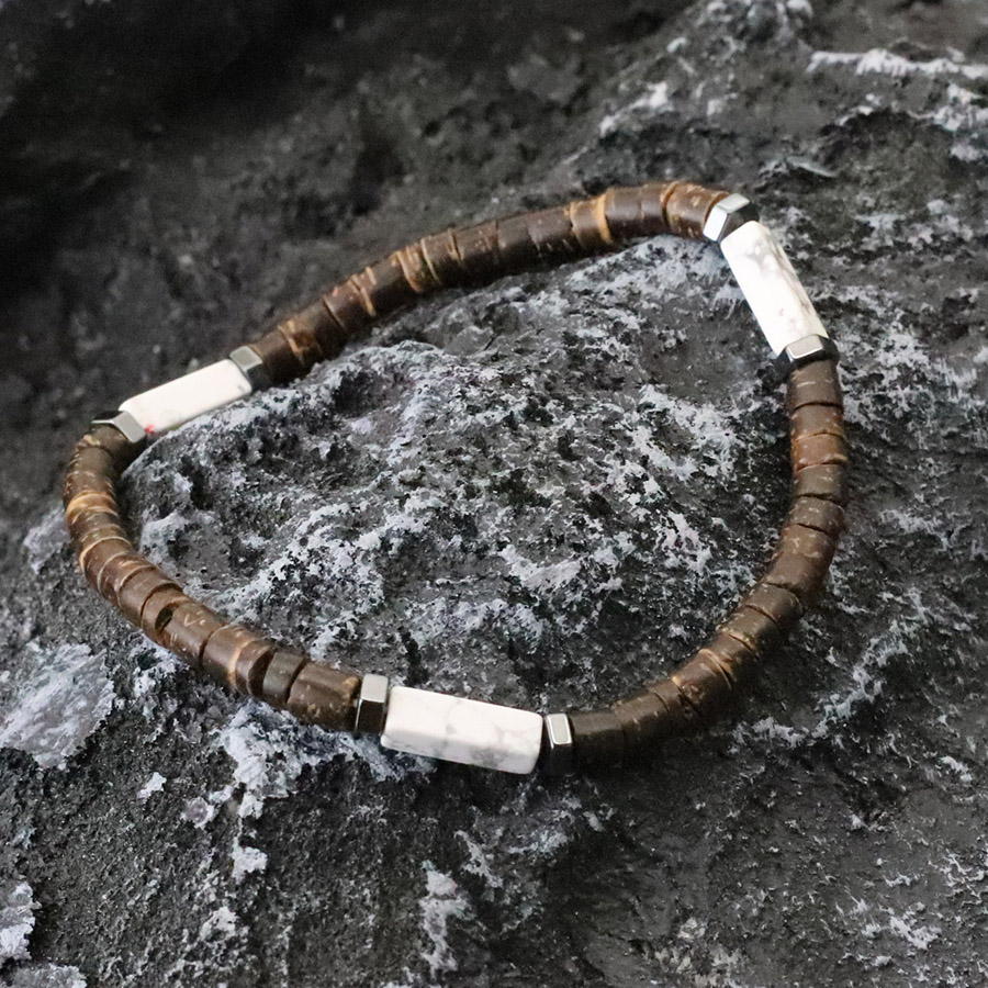 Men Retro 5mm Natural Coconut  - مراجعة Men Accessories Amazon وسعره