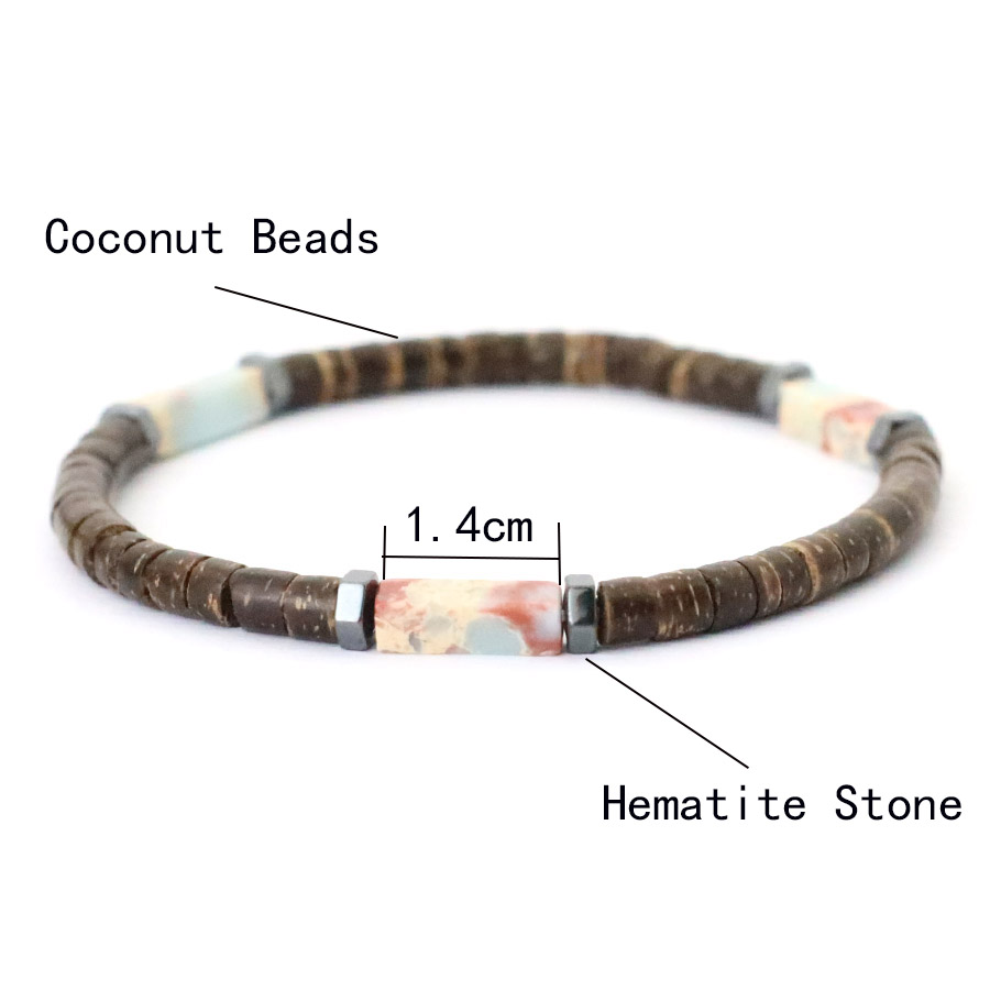 Men Retro 5mm Natural Coconut  - مراجعة Men Accessories Amazon وسعره
