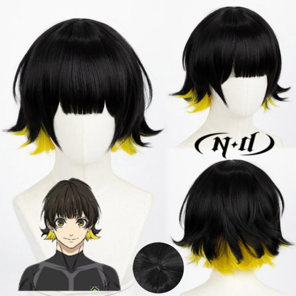 ND Cosplay Wigs BLUE Anime LOC - مراجعة Men'S Yellow Accessories وسعره