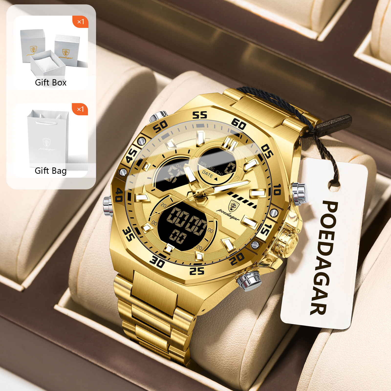 POEDAGAR Sport Men Watch LED W - مراجعة Men Accessories Jewelry وسعره