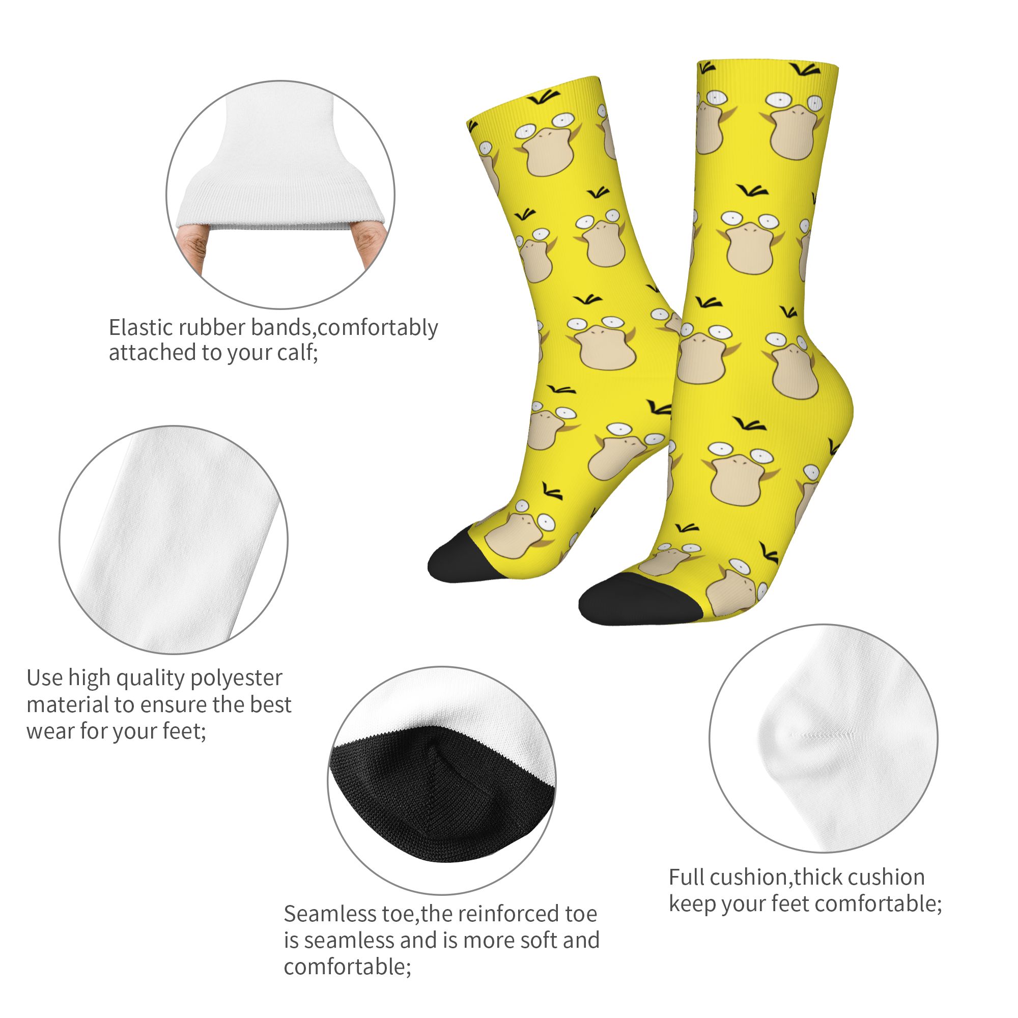 New Male Men Socks Hip Hop Yel - مراجعة Men'S Yellow Accessories وسعره