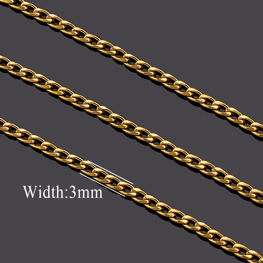 2meter Stainless Steel Lips NK - مراجعة Men'S Accessories Chain وسعره