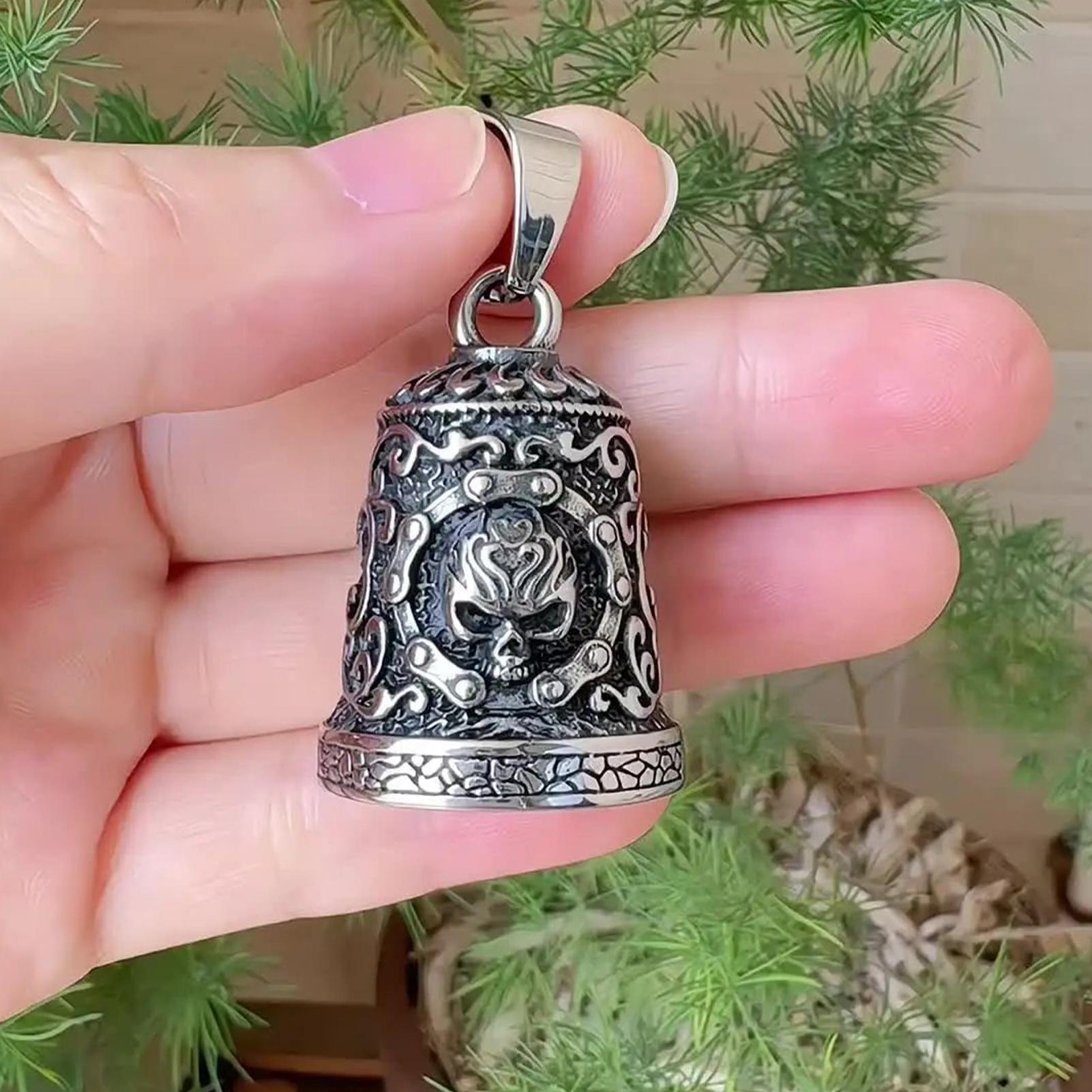 Skull Bell Charm Motorcycle Be - مراجعة Men'S Accessories Chain وسعره