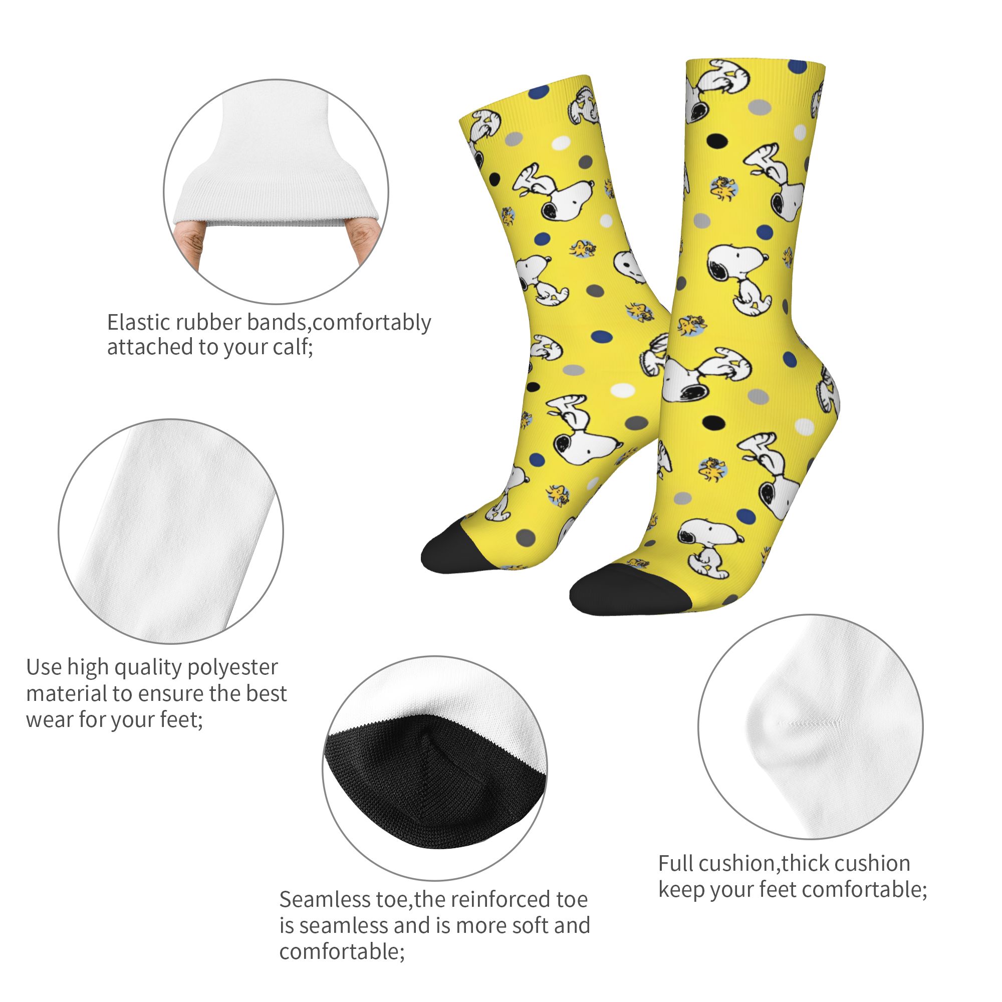 Crazy Design Yellow S-Snoopys  - مراجعة Men'S Yellow Accessories وسعره