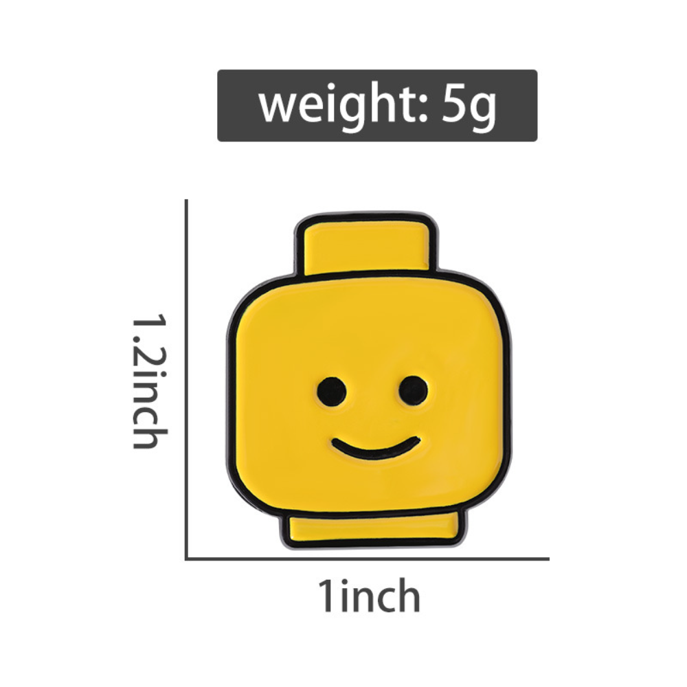 Cute Yellow Pin Block Man Smil - مراجعة Men'S Yellow Accessories وسعره