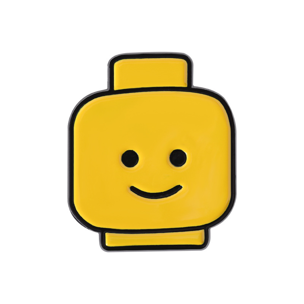 Cute Yellow Pin Block Man Smil - مراجعة Men'S Yellow Accessories وسعره