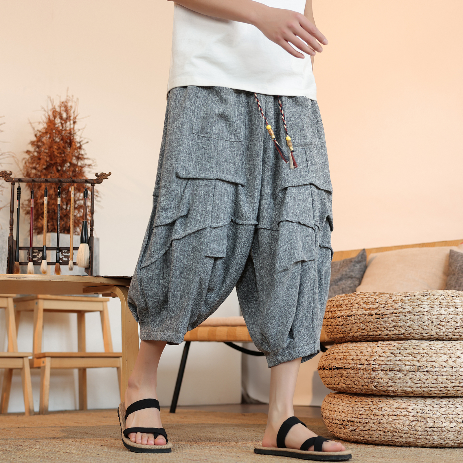 Summer Lantern Pants Men Japan - مراجعة Men'S Kimono Accessories وسعره