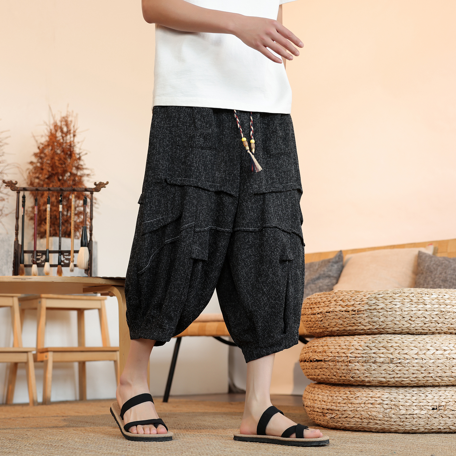Summer Lantern Pants Men Japan - مراجعة Men'S Kimono Accessories وسعره