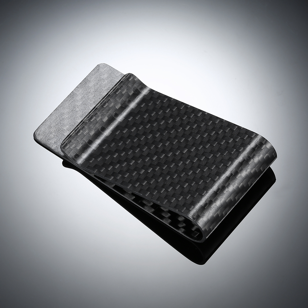Black Carbon Fiber Wallet Mone - مراجعة Money Clip Slim وسعره