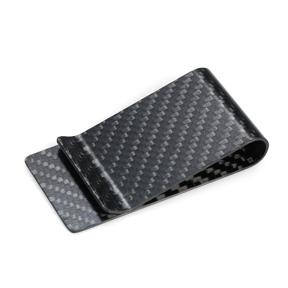 Black Carbon Fiber Wallet Mone - مراجعة Money Clip Slim وسعره