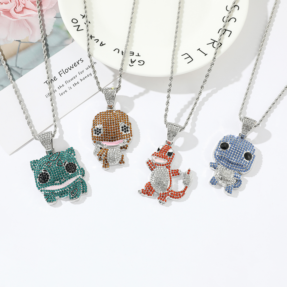 Diamond Studded Squirtle Neckl - مراجعة Men Accessories Jewelry وسعره