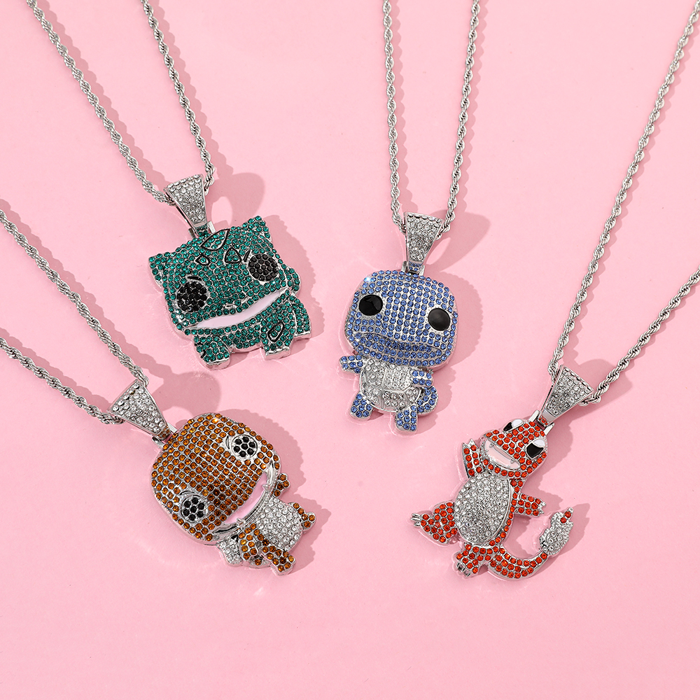 Diamond Studded Squirtle Neckl - مراجعة Men Accessories Jewelry وسعره