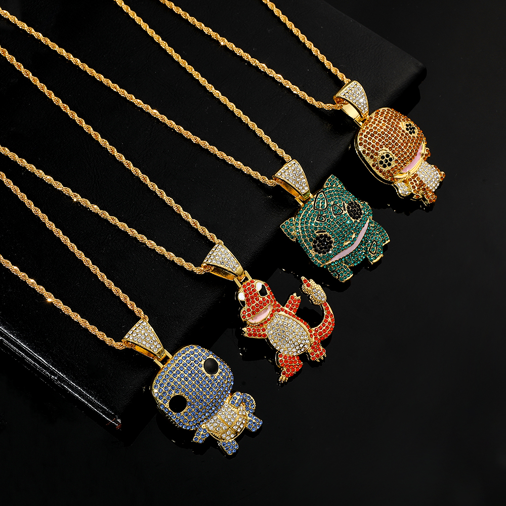Diamond Studded Squirtle Neckl - مراجعة Men Accessories Jewelry وسعره