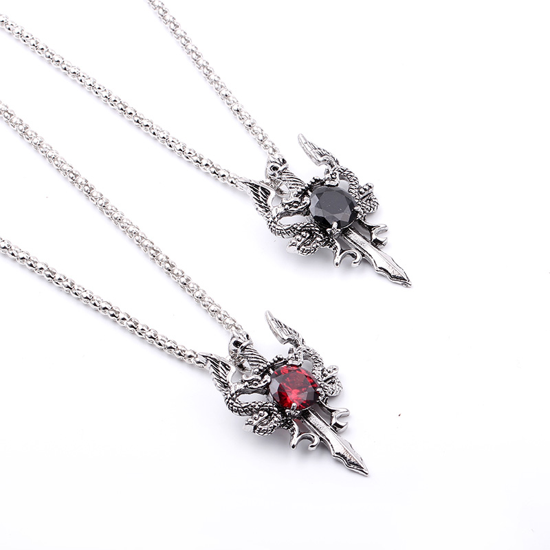 Double Dragon Black Gem Cross  - مراجعة Men Accessories Jewelry وسعره