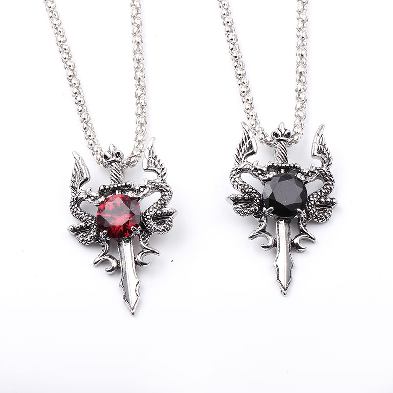 Double Dragon Black Gem Cross  - مراجعة Men Accessories Jewelry وسعره