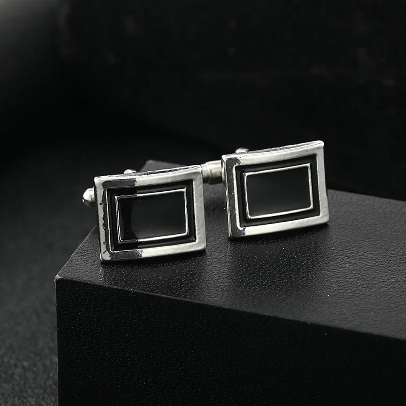 High Quality French Square Cuf - مراجعة Men Accessories Jewelry وسعره