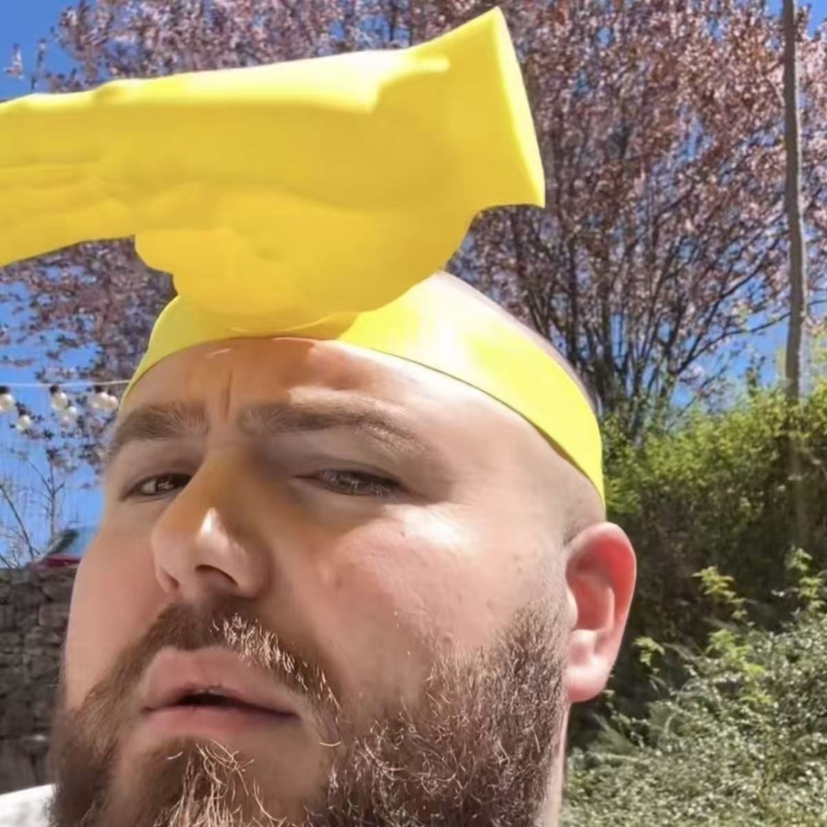 Universal Palm-Shaped Sun Hat  - مراجعة Men'S Yellow Accessories وسعره
