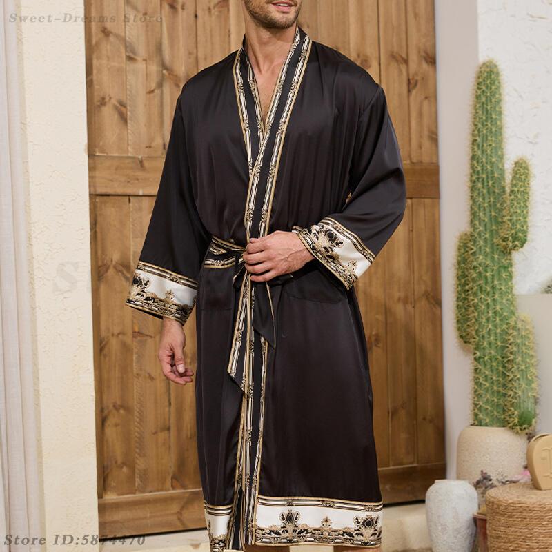 Men's Long Robe Pajamas Set Ba - مراجعة Men'S Kimono Accessories وسعره