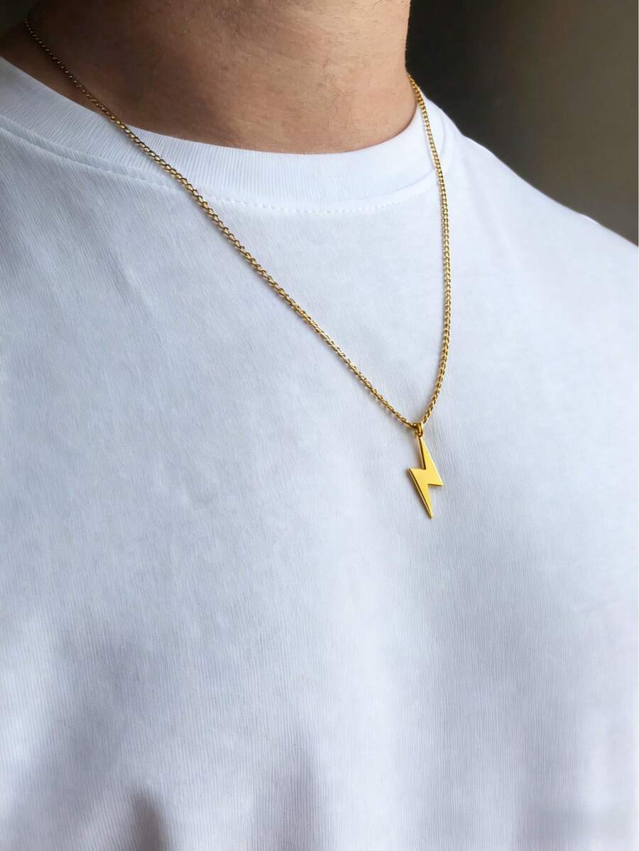 Stainless Steel Lightning Bolt - مراجعة Men'S Accessories Chain وسعره