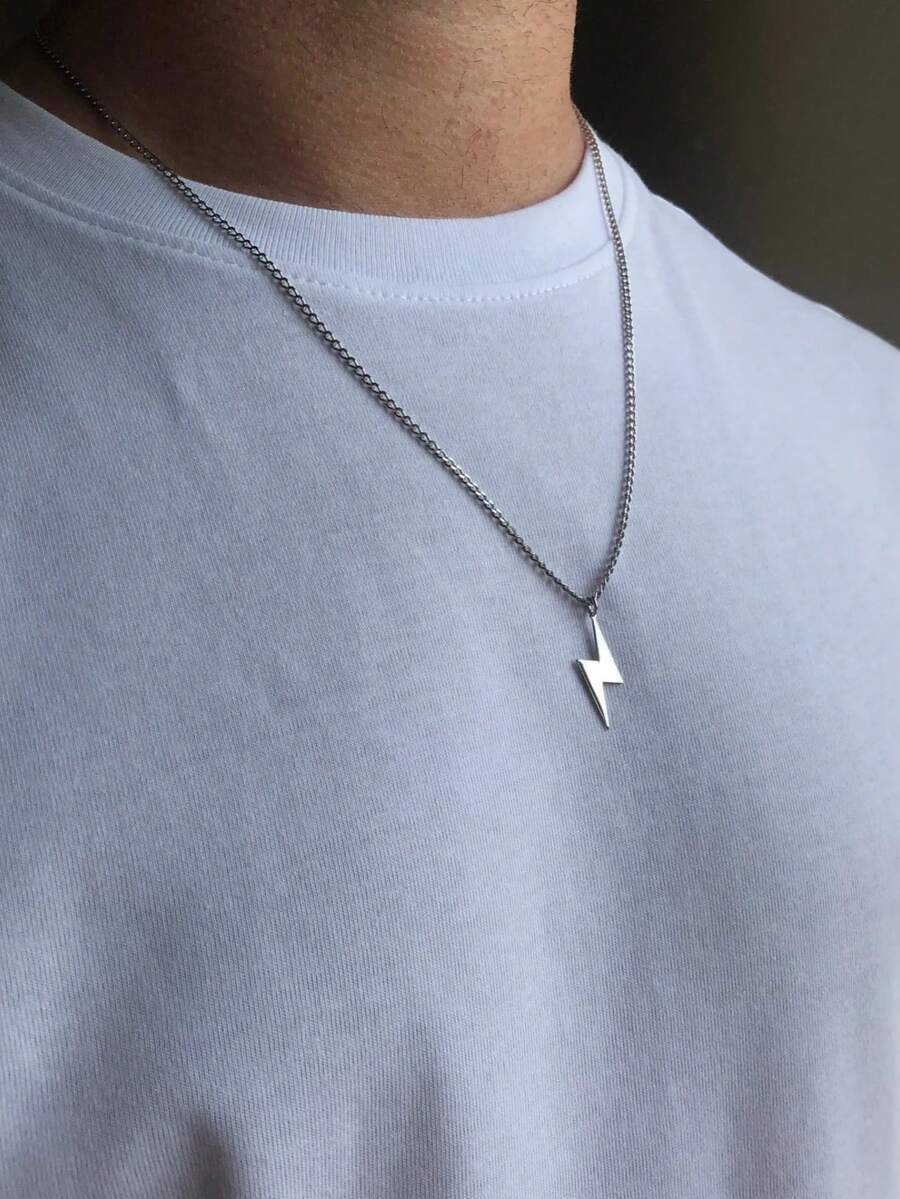 Stainless Steel Lightning Bolt - مراجعة Men'S Accessories Chain وسعره