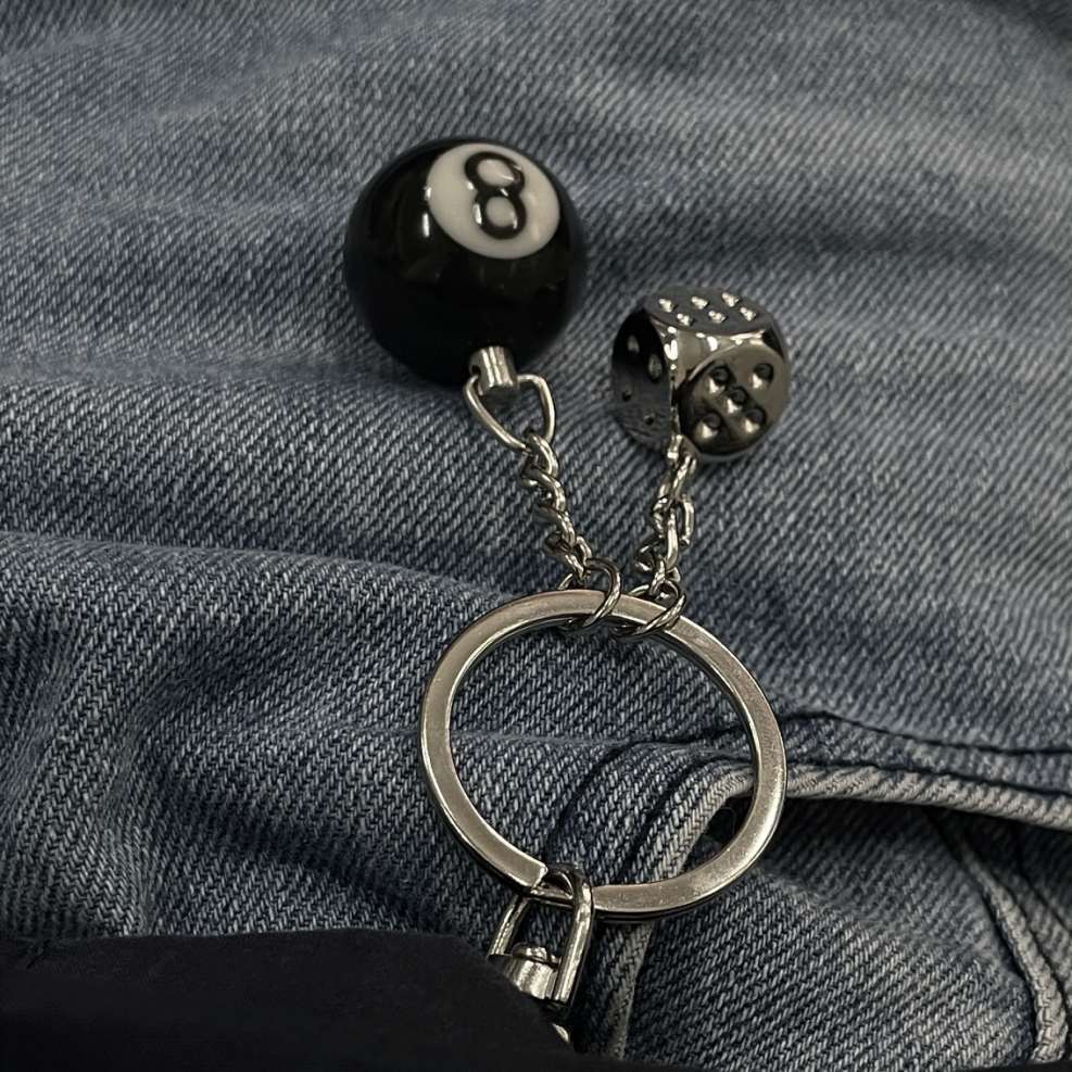 Mini Billiard Keychain Lucky B - مراجعة Men'S Accessories Chain وسعره